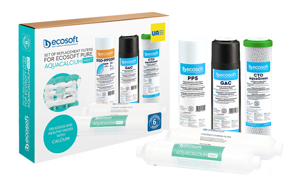 Set ročních náhradních filtračních vložek PURE AquaCalcium MINT bez RO membrány