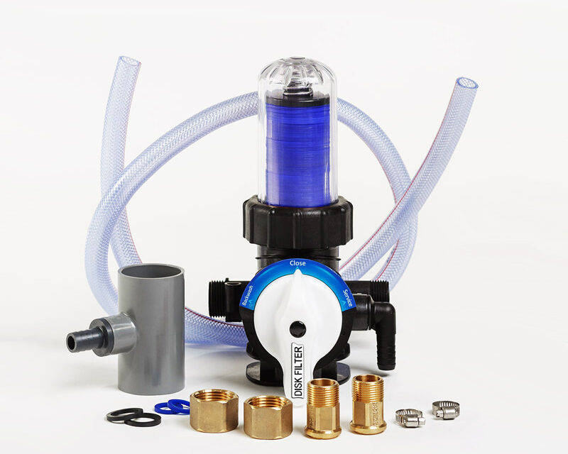 Obsah balení mechanického předfiltru Backwash 34M s manuálním zpětným proplachem