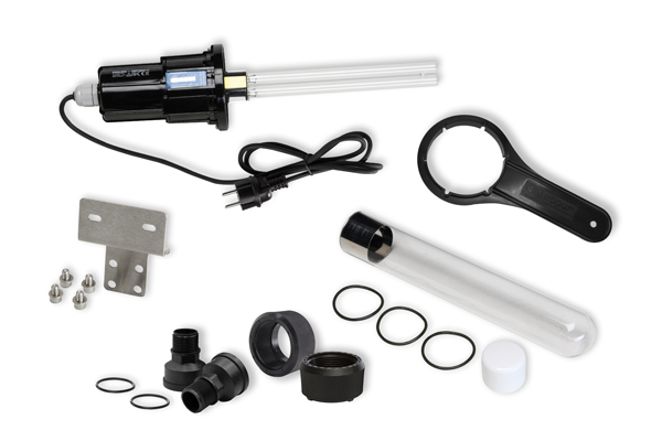 Obsah balení UV lampy Cintropur