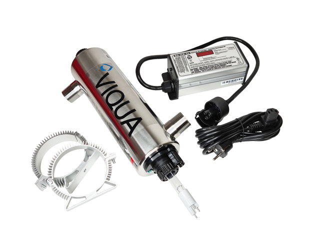 Obsah balení UV lampy VIQUA VH200 pro dezinfekci vody
