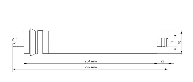 Rozměry RO membrány Ecosoft 3012-500 GPD