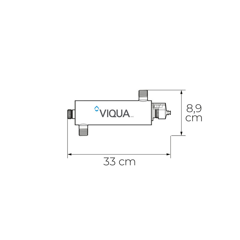 Rozměry UV lampy VIQUA VH150