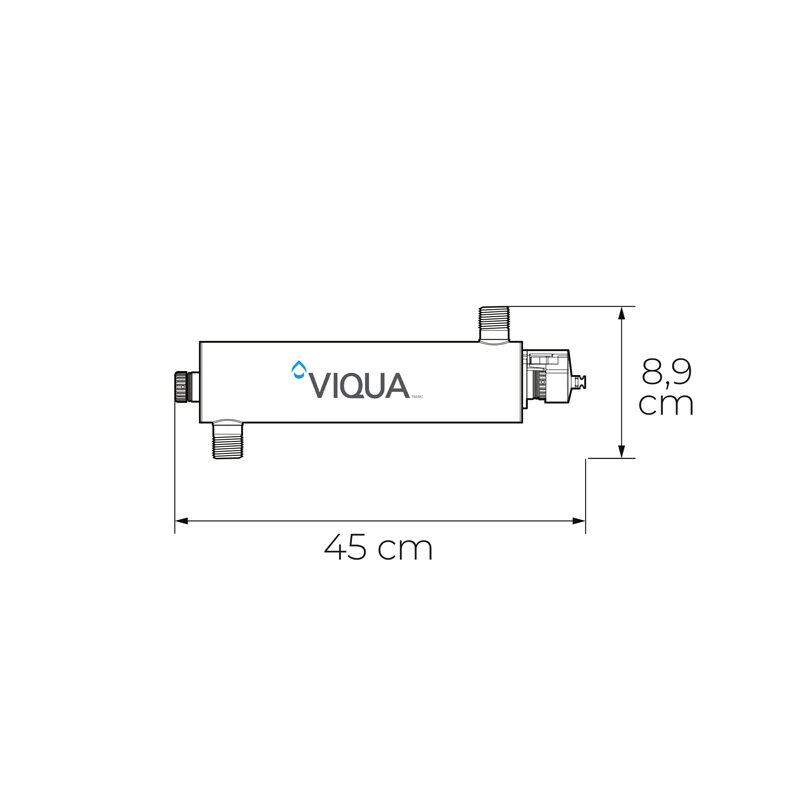 Rozměry UV lampy VIQUA VH200