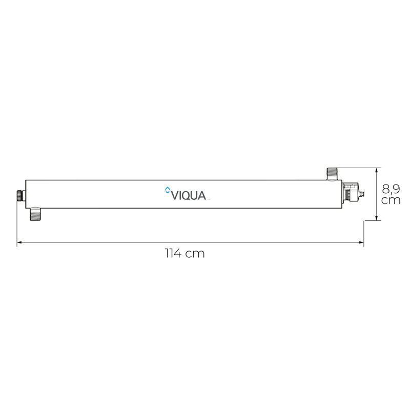 Rozměry UV lampy VIQUA VP950