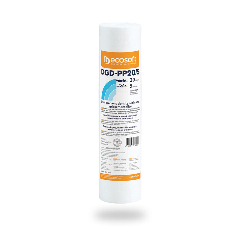 Filtrační vložka Ecosoft Dual PP 2,5″ × 10″, 20–5 µm